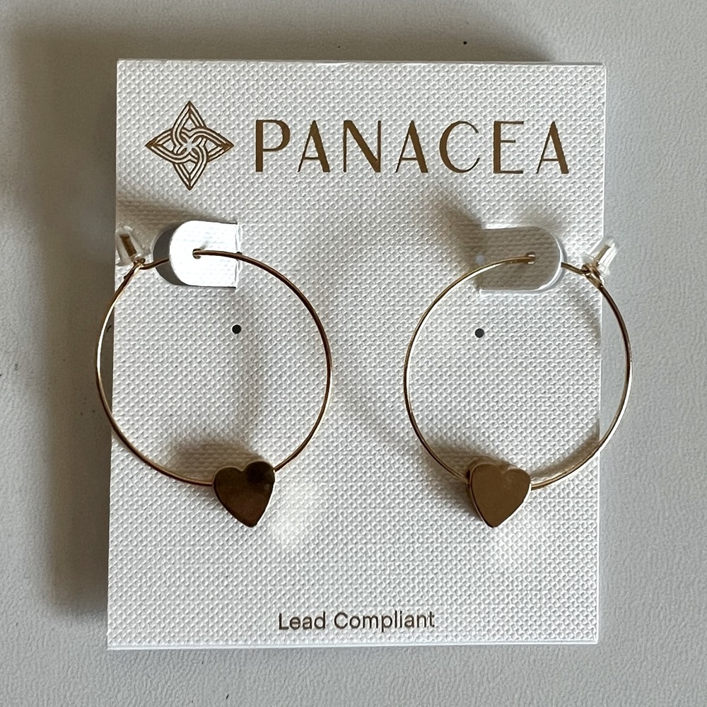 Panacea Heart Hoop Earrings